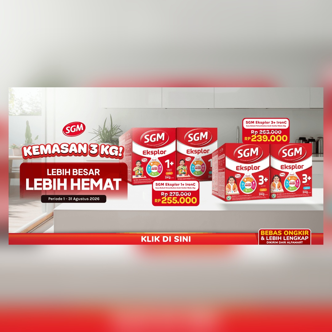 SGM Kemasan 3kg Harga Coret 1-31 Agustus 2026
