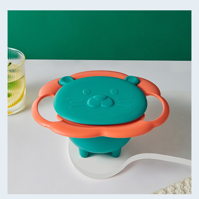 Rotating Children's Bowl, 19 cm, PP, non-slip