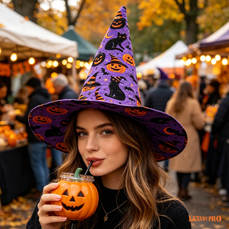 Quilted Halloween Witch Hat