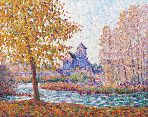 Léglise de Montigny effet dautomne 1908
