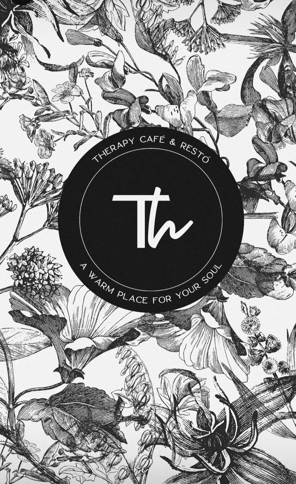 Identidad floral de Therapy Café & Restó