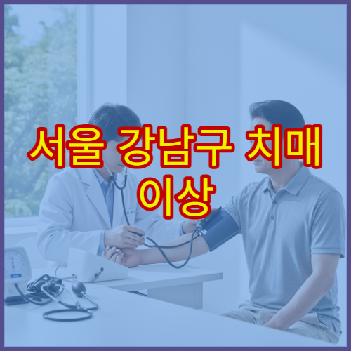 서울 강남구 치매 이상 증상 조기검진 받을 수 있는 강남구 병원