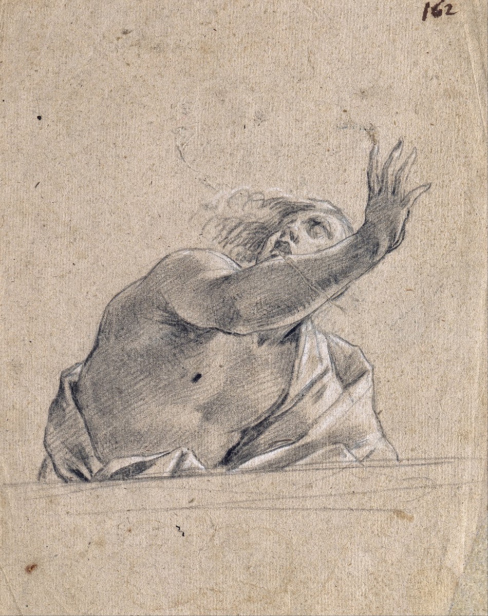 Man with Raised Arm Behind a Parapet 1648