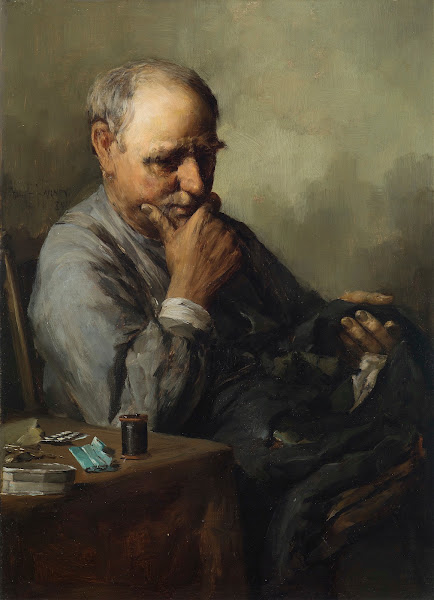 Old Man Mending 1891