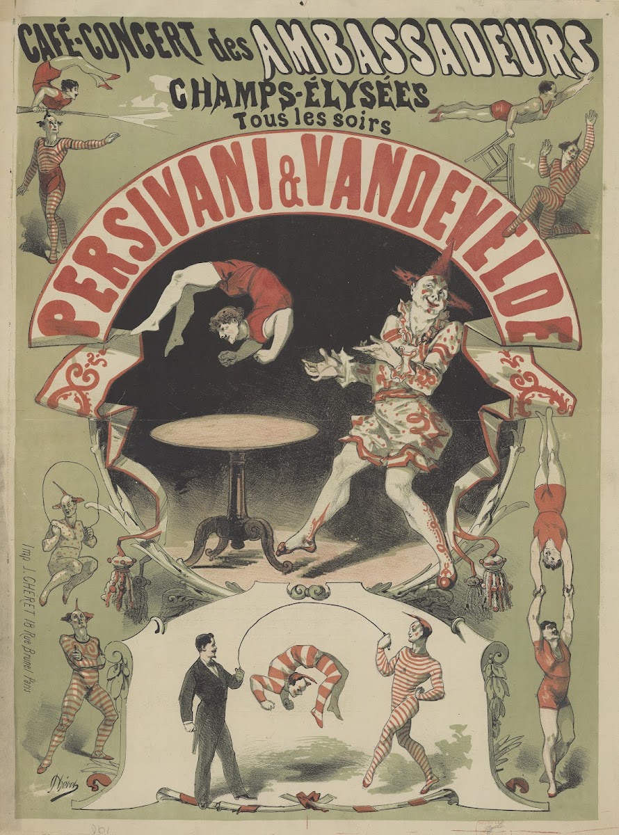 Café concert des Ambassadeurs Persivani et Vandevelde 1875