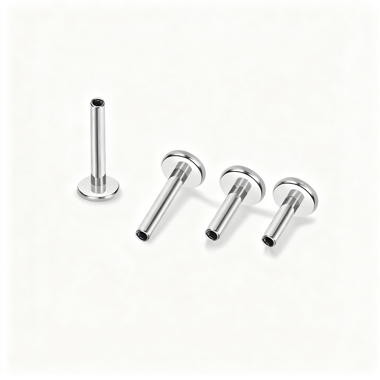 Titan-Piercingstab, flache Basis, Innengewinde