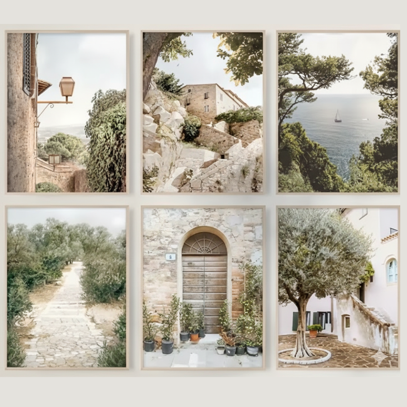Mediterranean Escape: 6-Piece Curated Gallery Wall Art Set (20x30cm) - Image 2