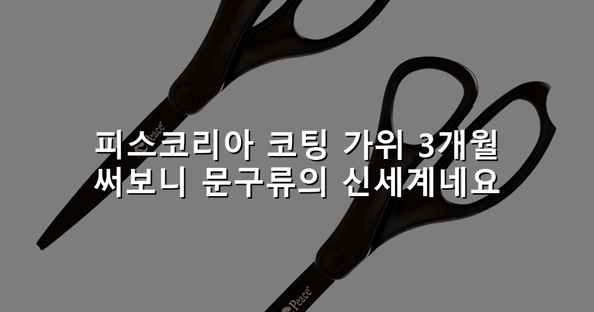 피스코리아 코팅 가위 3개월 써보니 문구류의 신세계네요
