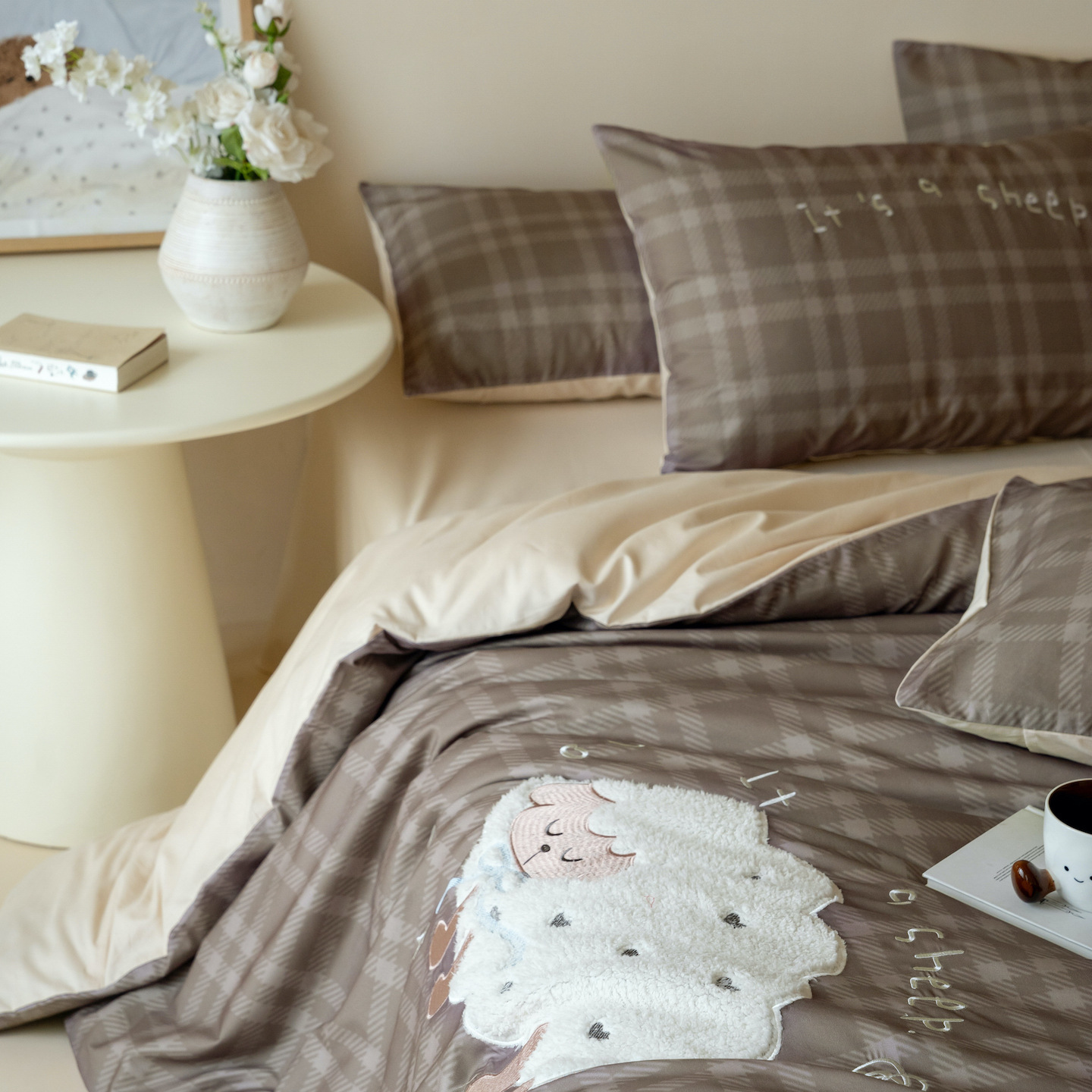 Cotton Bedding Set, Brushed, Cartoon Design