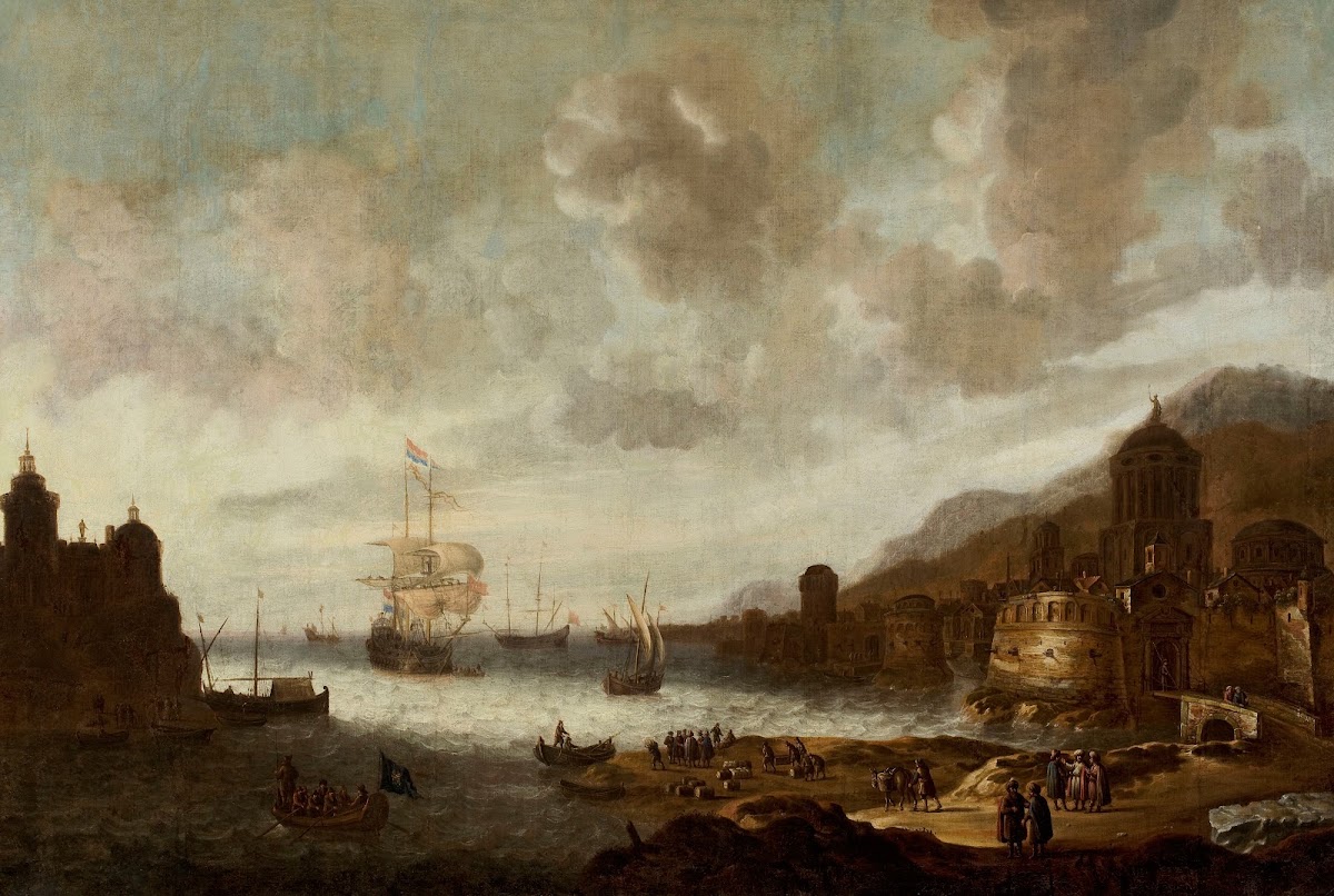 Dutch ship in an exotic port