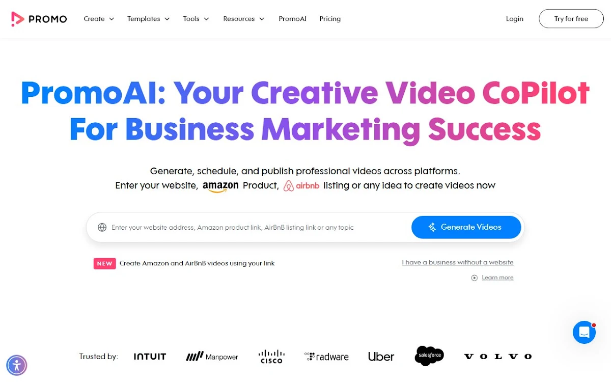 Captura de Promo AI Video Maker