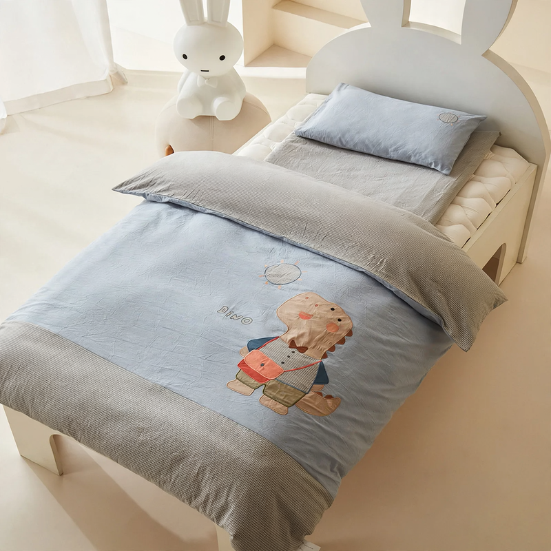 Baumwoll-Bettwäsche-Set für Kindergarten, 3-teilig