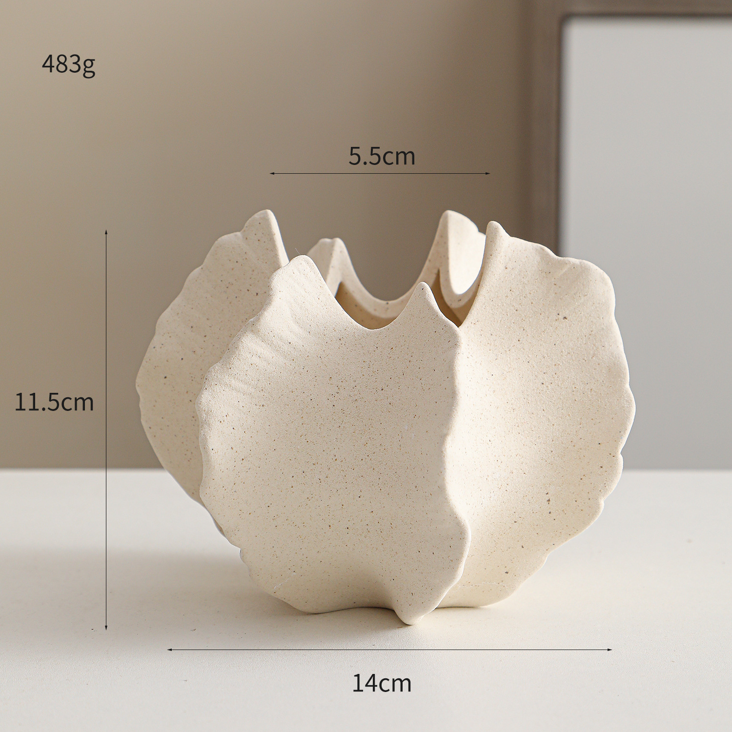 Keramik-Vase Flower, modern