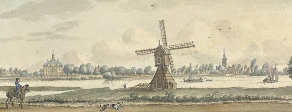 Gezicht op Tienhoven en het huis Herlaar 1750