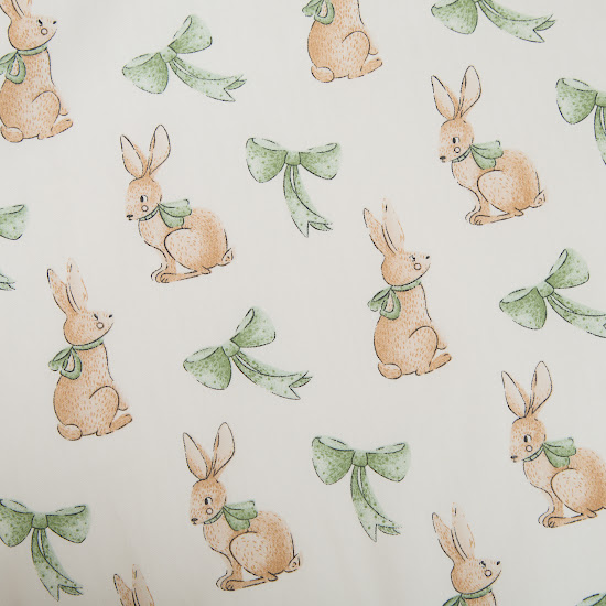 Children's changeable bedding set 4 el Twins Satin Limited Rabbit green 