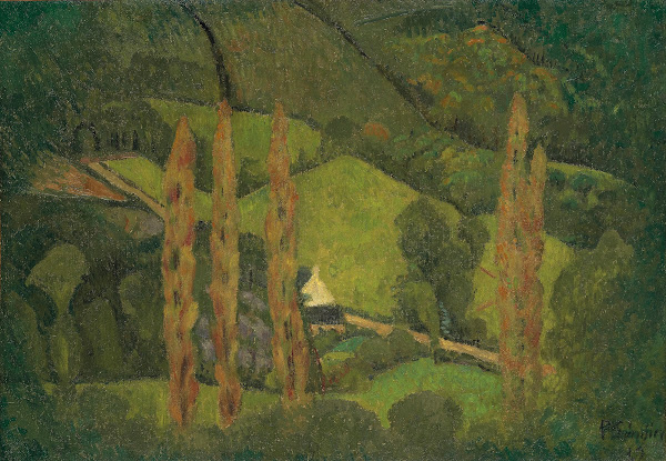 Paysage vert Vallée de Châteauneuf 1910
