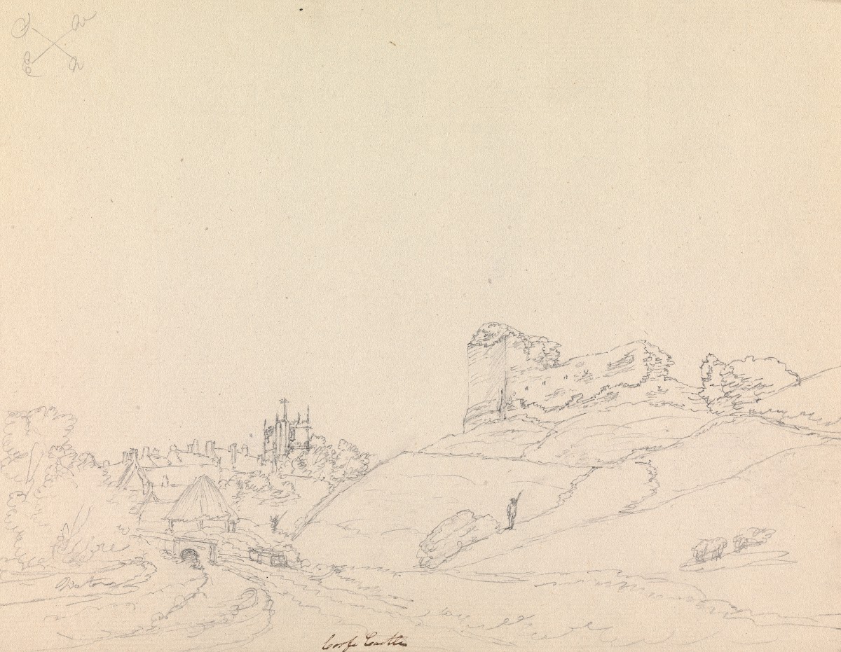 Corfe Castle Dorset England 1791