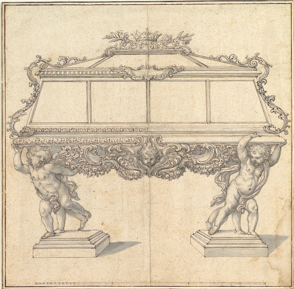 Design for a Sarcophagus Supported by Putti for the Church of S Maria Maddalena