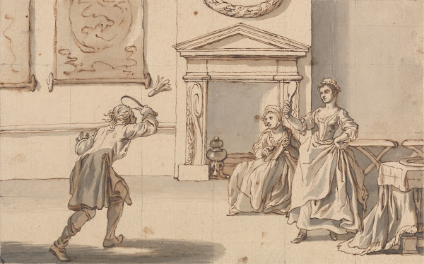 Battledore and Shuttlecock ca 1740