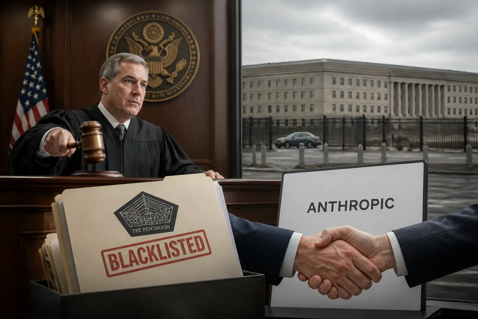 Editorial image for US judge rules Pentagon's blacklisting of Anthropic was unlawful