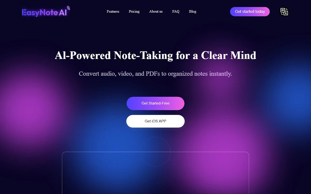 Captura de EasyNoteAI