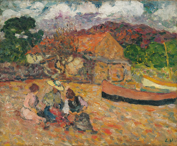Women seated on the beach 1897