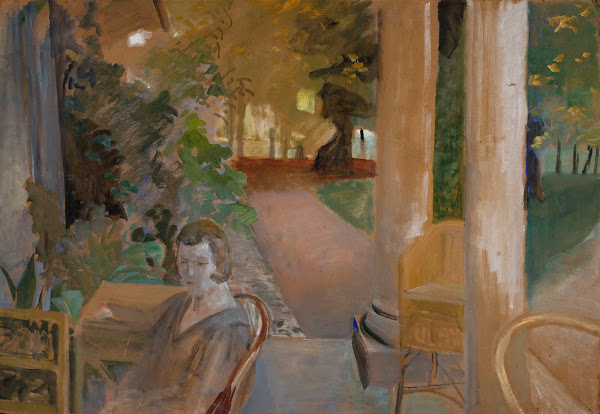 On the veranda 1921