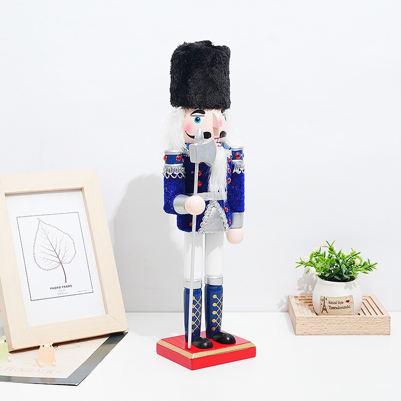 Nutcracker soldier made of solid wood, 30 cm, for Christmas time