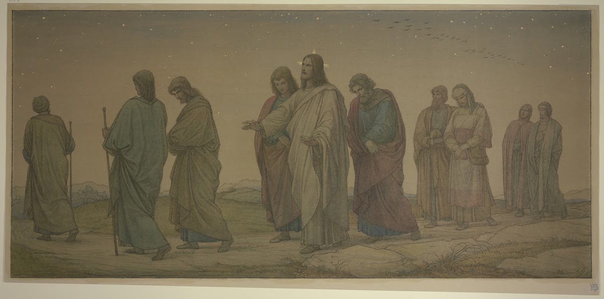 Christ walking with the disciples 1862