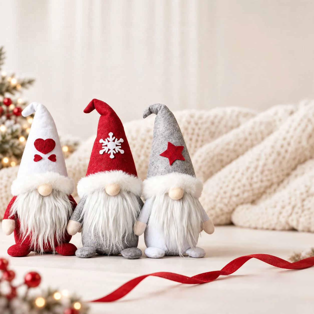 Weihnachts-Wichtelfigur mit Herz-Motiv