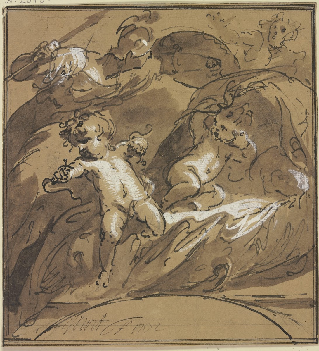 Der Herkulesknabe zerreißt die von Hera gesandten Schlangen 1732