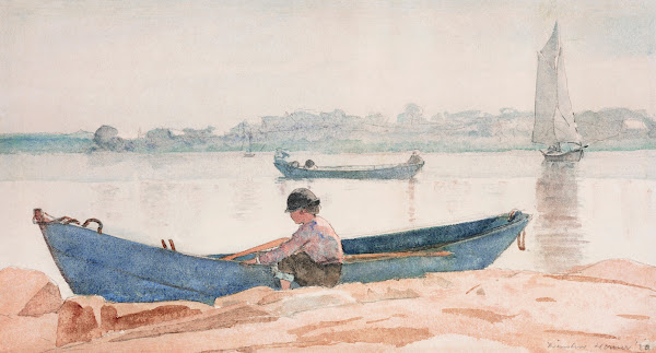 Boy with Blue Dory 1880