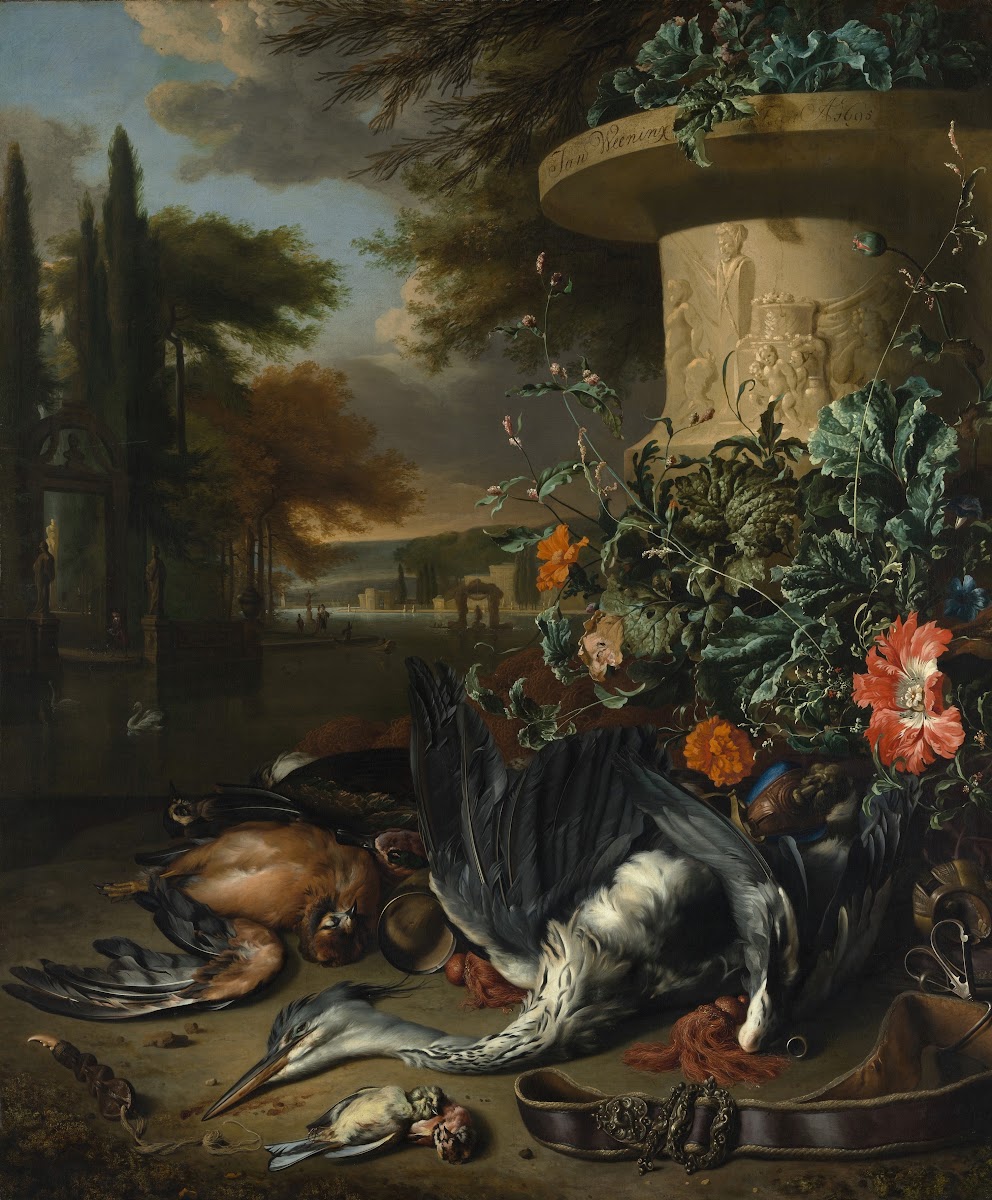 Gamepiece with a Dead Heron 1695