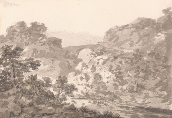 Bridge over Stream North Wales 1800