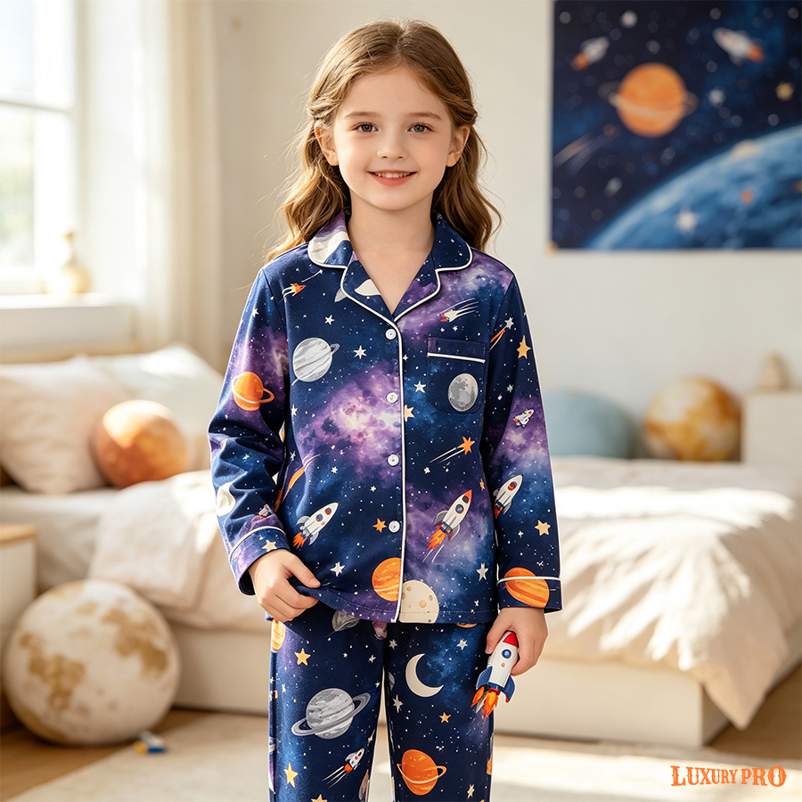 AOP LG Kids Long Sleeved Pants Pajama Set