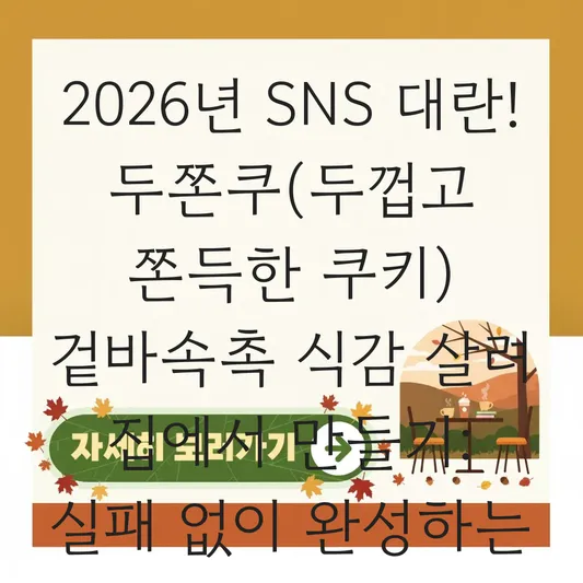 두쫀쿠(두껍고 쫀득한 쿠키) 겉바속촉 식감 살려 집에서 만들기 대표 이미지