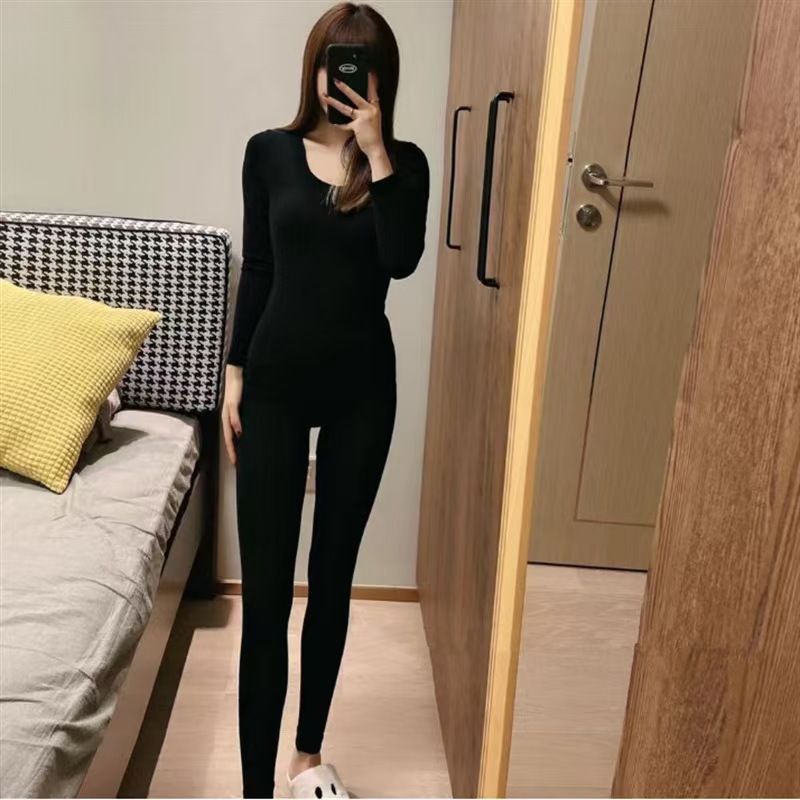 Women's thermal underwear set, ultra-thin, warming