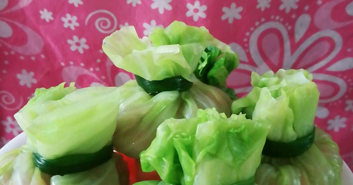 Bắp cải gói thịt hấp