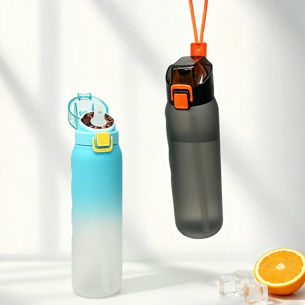 Tritan drinking bottle with flavor rings