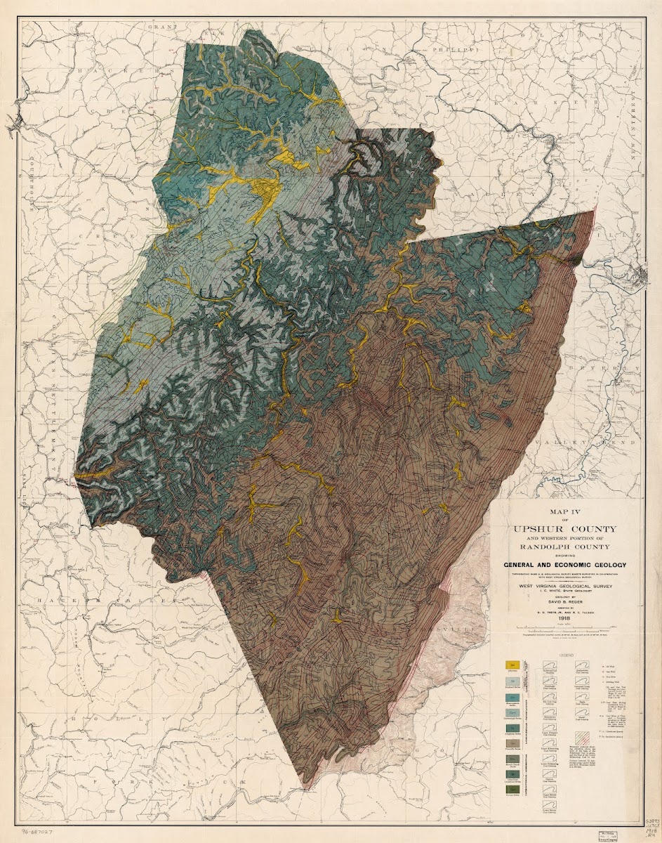 Map IV of Upshur County and western portion of Randolph County showing general a