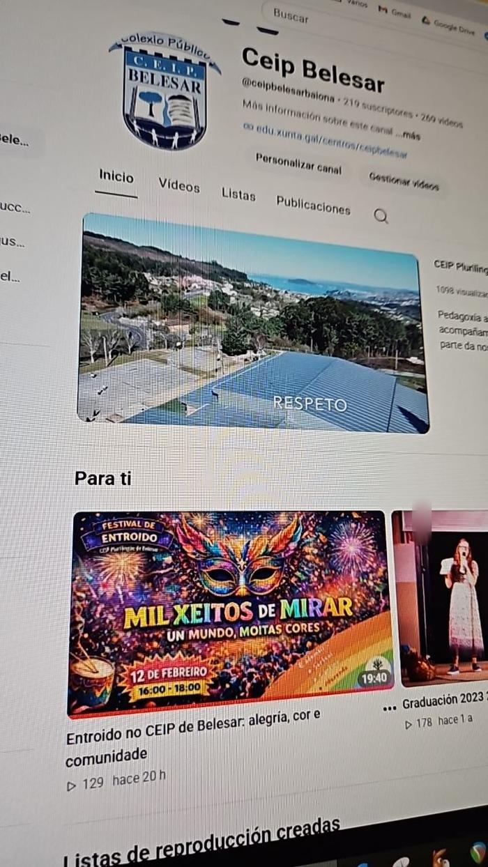 O Entroido 'Mil Xeitos de Mirar' do CEIP Belesar xa é un éxito en liña