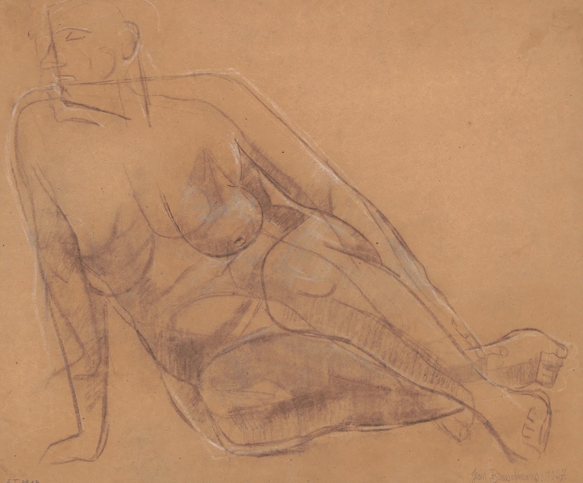 Seated nude woman Crossed legs 1927
