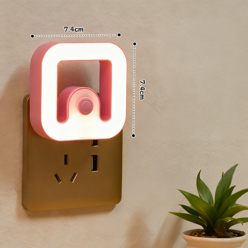 LED night light with 3-step brightness control