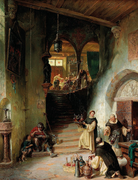 An Important Guest At The Monastery 1864
