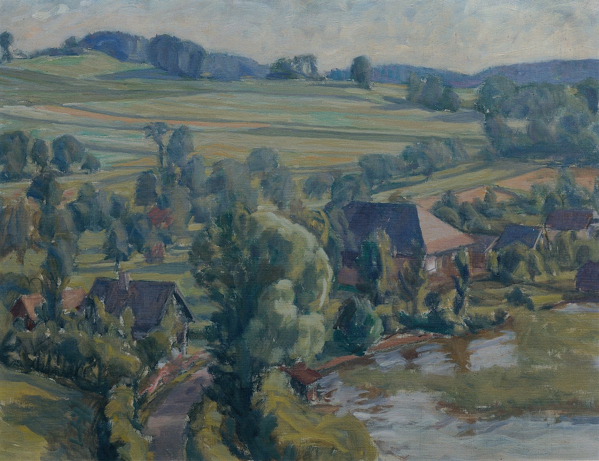 Atterseelandschaft bei Unterbuchberg 1940