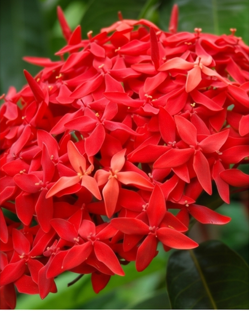 Ixora Red Plant