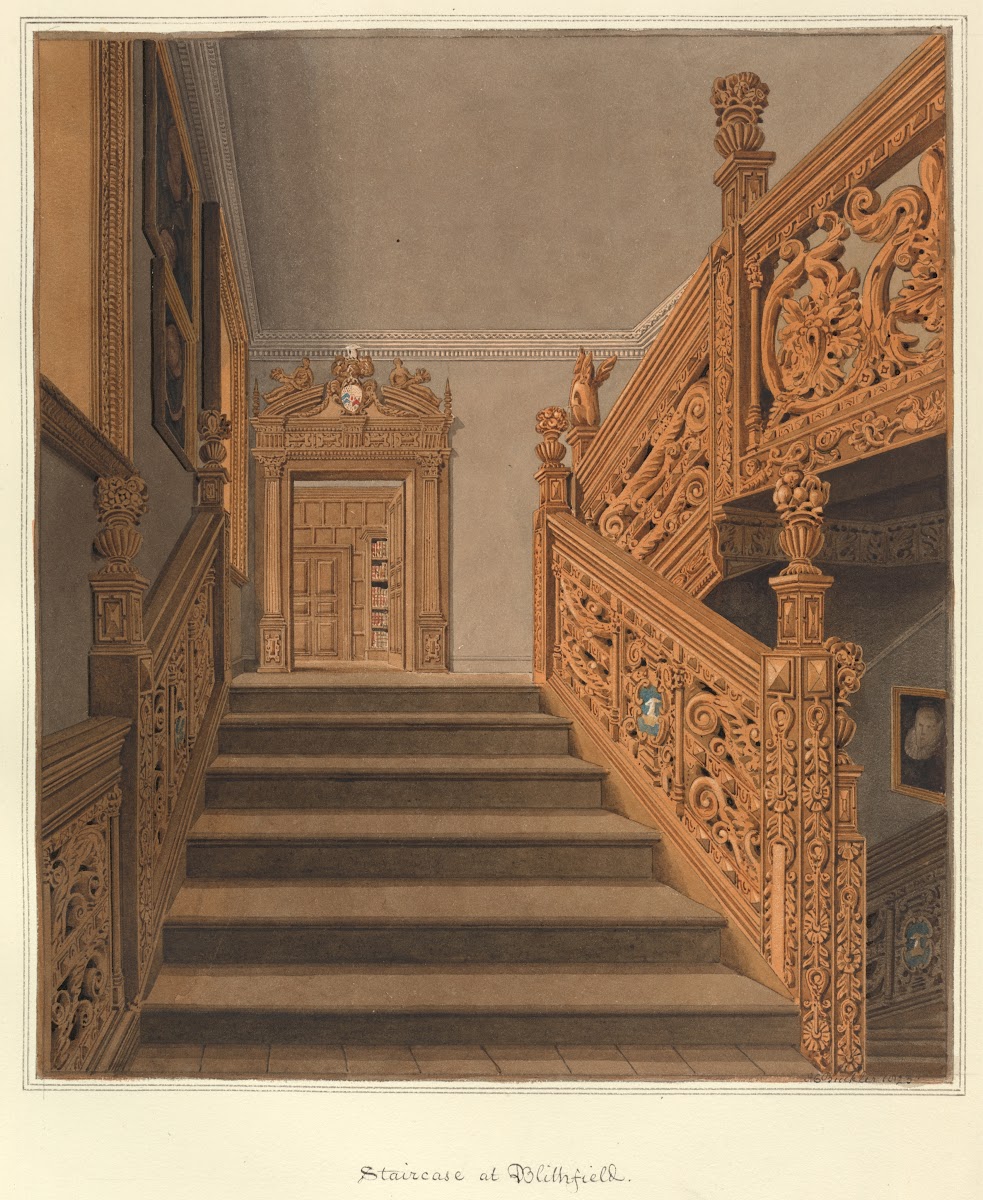 Staircase at Blithfield 1823