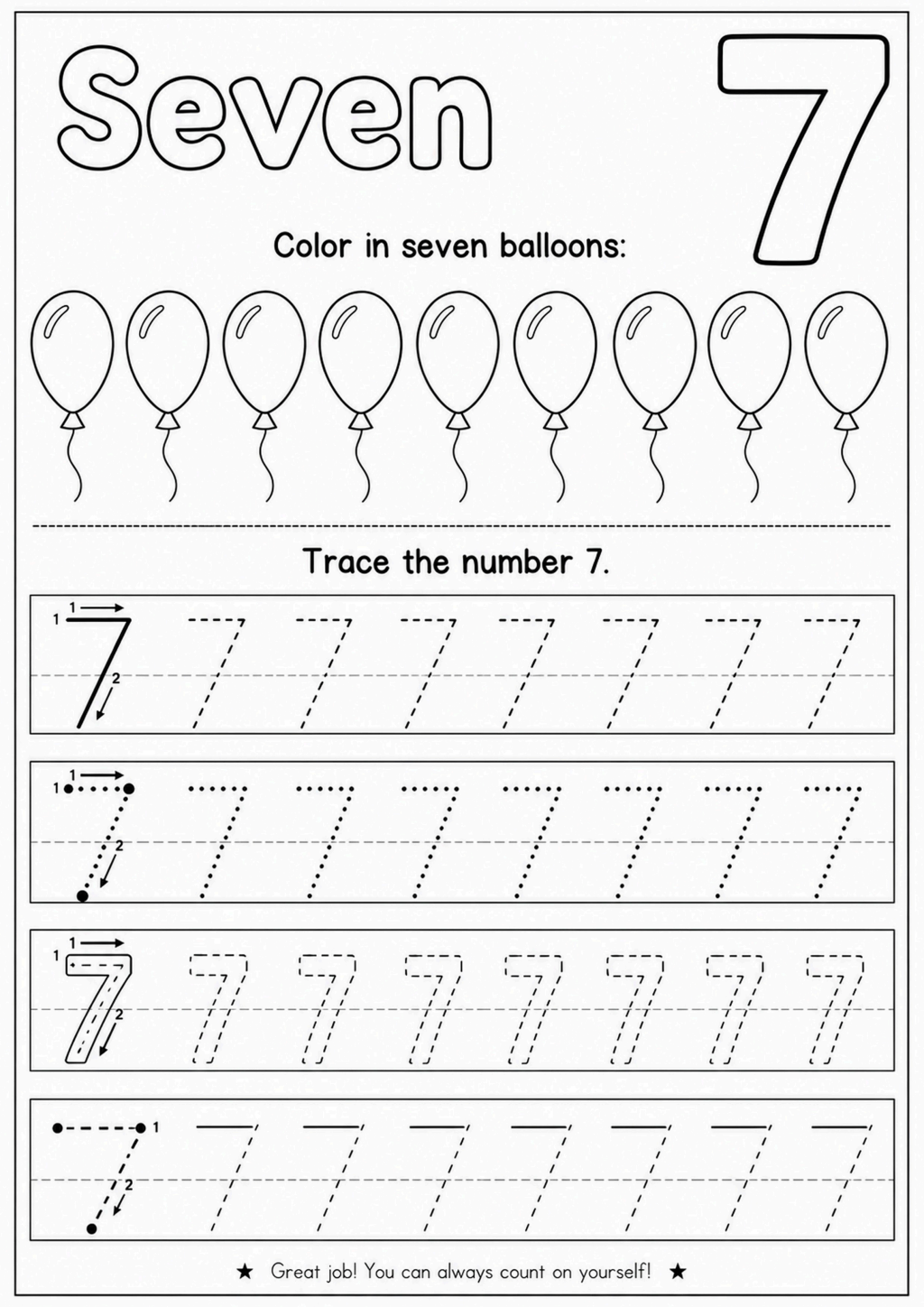 Color and Trace Number Seven