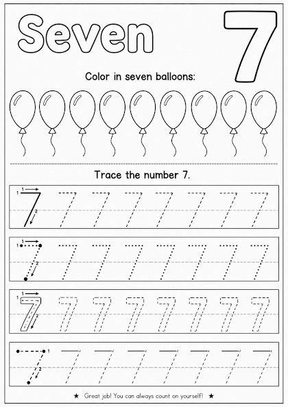 Color and Trace Number Seven