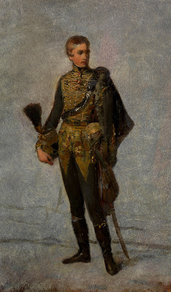 Kaiser Franz Joseph I als Jüngling in Husarenuniform 1848